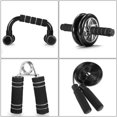 thumbnail image 2 of Kit de rodillos de rueda AB 5 en 1 con cuerda para saltar con barra de flexión, 2 of 8