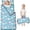 Unicorn and Head Blue Pattern, variant on Unicorn and Bow Pink Pattern Teens Toddler Nap Mat with Pillow, Sleeping Mat Bag for Preschool Daycare 59"x22"