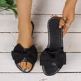 thumbnail image 5 of Taylonsss Women's Versatile Plus-Size Fashion Bow Flat Sandals for Spring and Summer Trendy Open-Toe Beach Comfortable Slip-On Everyday Casual Wear, 5 of 9