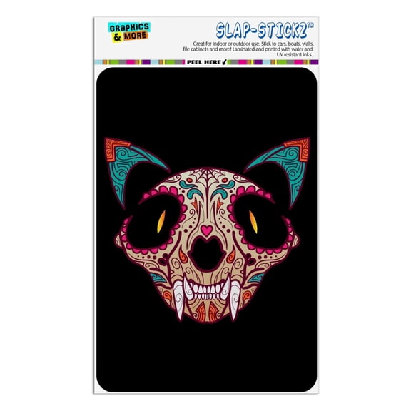 Cat Skull Mexican Day of the Dead Home Business Office Sign