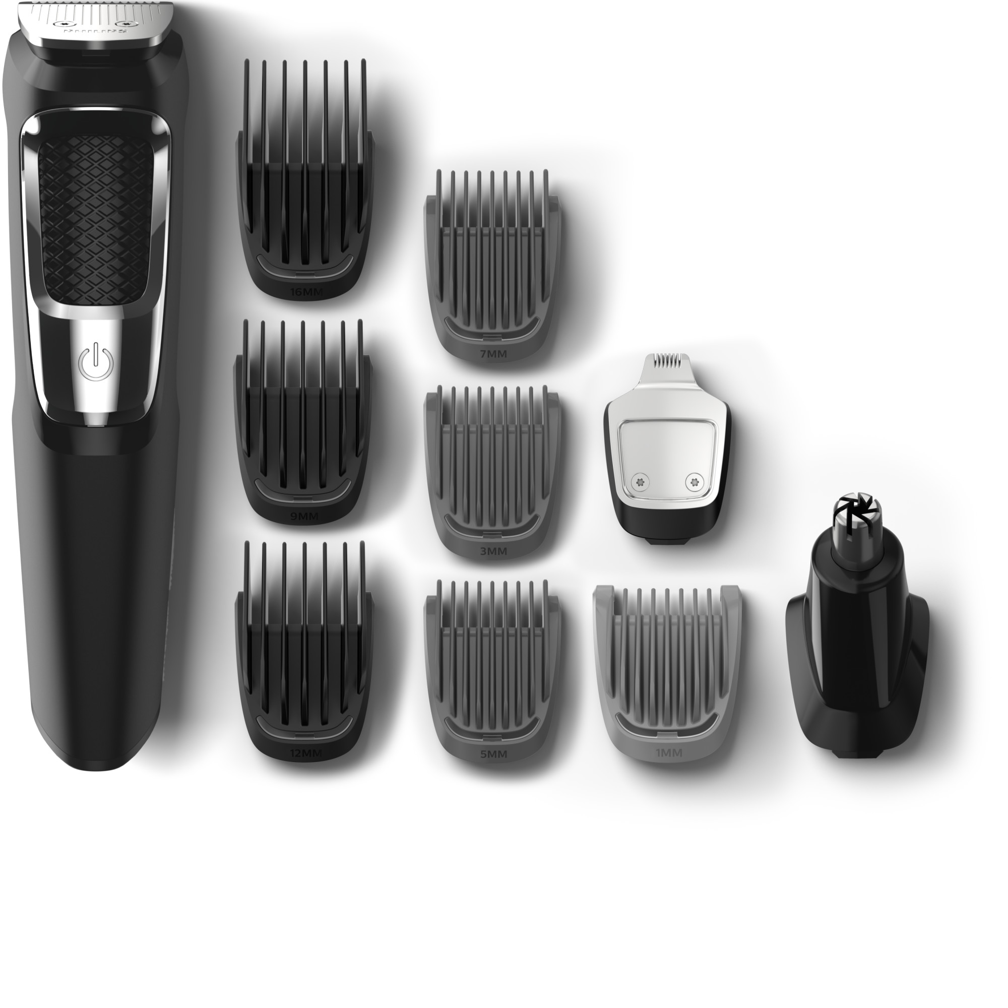 Philips Norelco Multi Groomer - 13 Piece Mens Grooming Kit For Beard, Face, Nose, and Ear Hair Trimmer and Hair Clipper - No Blade Oil Needed, MG3750/60 - image 3 of 34