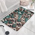 thumbnail image 3 of Green Brown Camo Irregular Shapes Flannel Non Slip Door Rugs,Washable Door Mats Indoor,Decorative Door Mats,Dirt-Resistant and Absorbent Doormat for Entrance,Bedroom,Kitchen,Bathroom,31.5"x17", 3 of 4