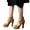 Gold, variant on Women's Platform High Heels Strappy Sandals Open Toe Dress Shoes for Party Wedding Bridal with Back Zipper Black Size 6