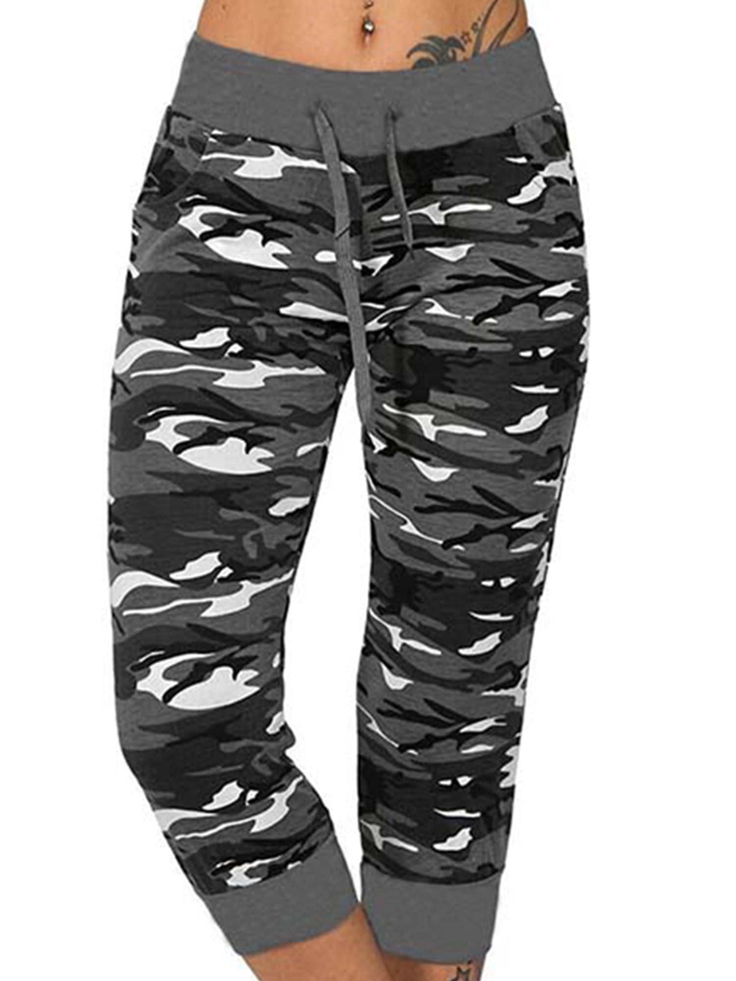 2038356 Womens Camouflage Yoga Casual Cargo Joggers
