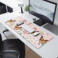thumbnail image 2 of Long Mouse Pads for Desk,Pink Chicken Floral Pattern Desk Mats on Top Of Desks, Desk Mouse Pad Extra Large with 3mm Non-Slip Base and Stitched Edge for Gaming,Office,Work,Home 31.5x11.8in, 2 of 5