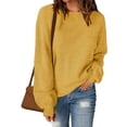thumbnail image 2 of Timegard Sweaters for Women Crew Neck Long Sleeve Tops Oversized Loose Comfy Pullover Fall Fashion, 2 of 6