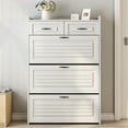 thumbnail image 2 of Aukfa 3 Flip Drawers Shoe Cabinet with Drawer for Entryway Free Standing Shoe Organizer - White, 2 of 8