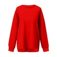 thumbnail image 4 of HAJWOH Crew Neck Sweatshirts Women Fall Oversized Crewneck Sweatshirt Vintage Fleece Pullover Loose Fit Cute Y2K Hoodie, 4 of 6