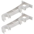 thumbnail image 4 of Kesenlong Curtain Bracket 2PCS Curtain Fittings Aluminum Alloy Double Bracket Fish Type Double Code Curtain Rod Bracket(White), 4 of 6