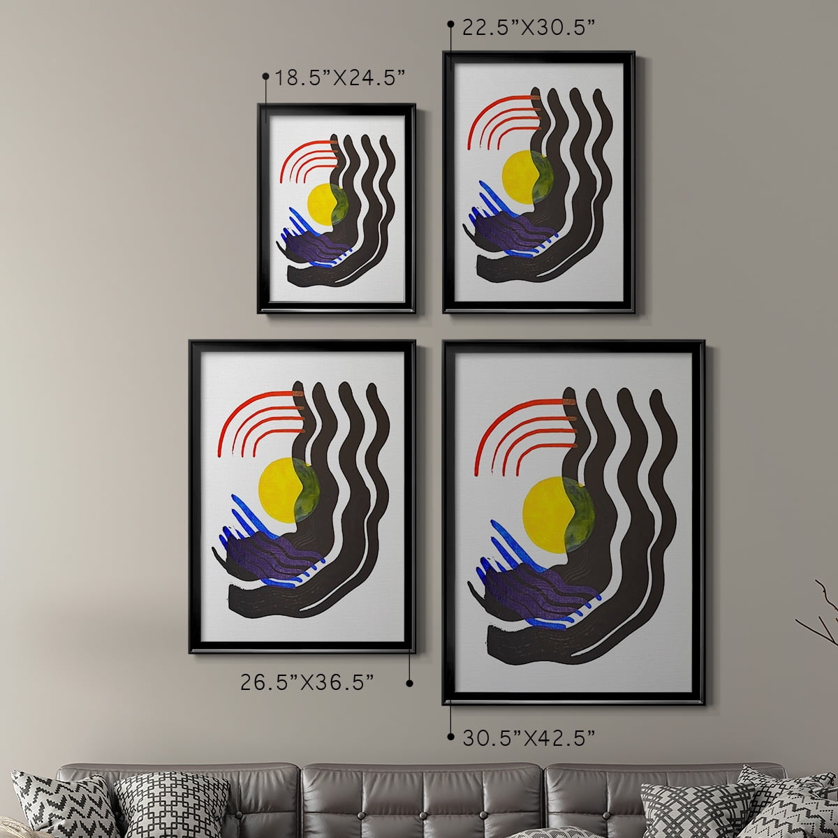 Shifting III Premium Framed Print, in Gold, Black, or Silver - Ready to Hang