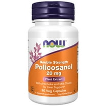 NOW Supplements, Policosanol 20 mg, Double Strength, 90 Veg Capsules