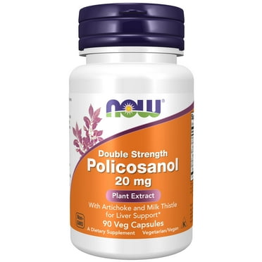 NOW Supplements, Policosanol 20 mg, Double Strength, 90 Veg Capsules