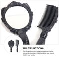 thumbnail image 3 of EeaseCA 1 Set Mini Comb and Mirror Smoothing Hair Comb Mirror Small Comb Mirror (Black), 3 of 7