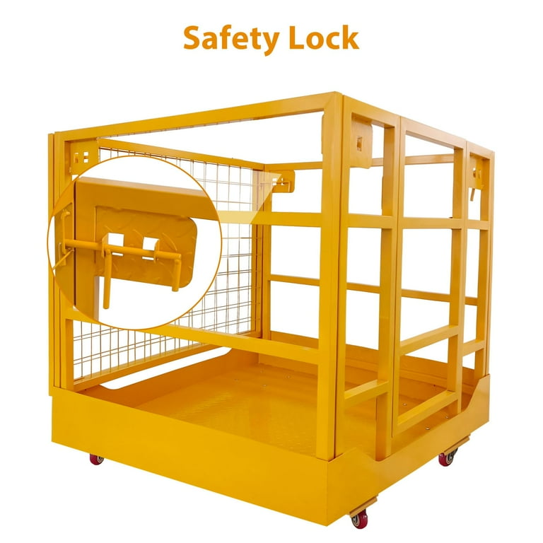 Industrial Forklift Work Platform Man Lift Baskets For Forklifts