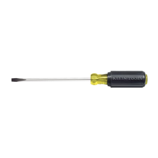 Destornillador Klein Tools 605-8 con punta de gabinete, vástago de 1/4 pulgadas