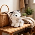 thumbnail image 6 of Husky Plush Toy 9.4 Inch Soft Cotton Stuffed Husky Dog Doll Cute Wolf Plushie Gift for Kids Dog Lovers Removable Washable, 6 of 6