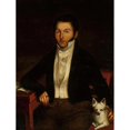 thumbnail image 2 of Klemens Iwaszkiewicz 12x14 Black Ornate Wood Framed Double Matted Museum Art Print Titled: Portrait of Ignacy Innocent Makowielski (1824), 2 of 5