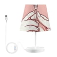 thumbnail image 2 of Flower Hands Pink LED Desk Lamp Table Lamp USB Bedside Nightstand Small Lamp for Bedroom Living Room Kids Room, 2 of 8