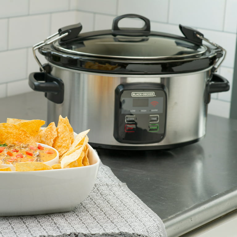 BLACK+DECKER WiFi Enabled 6-Quart Slow Cooker, Stainless Steel, SCW3000S 
