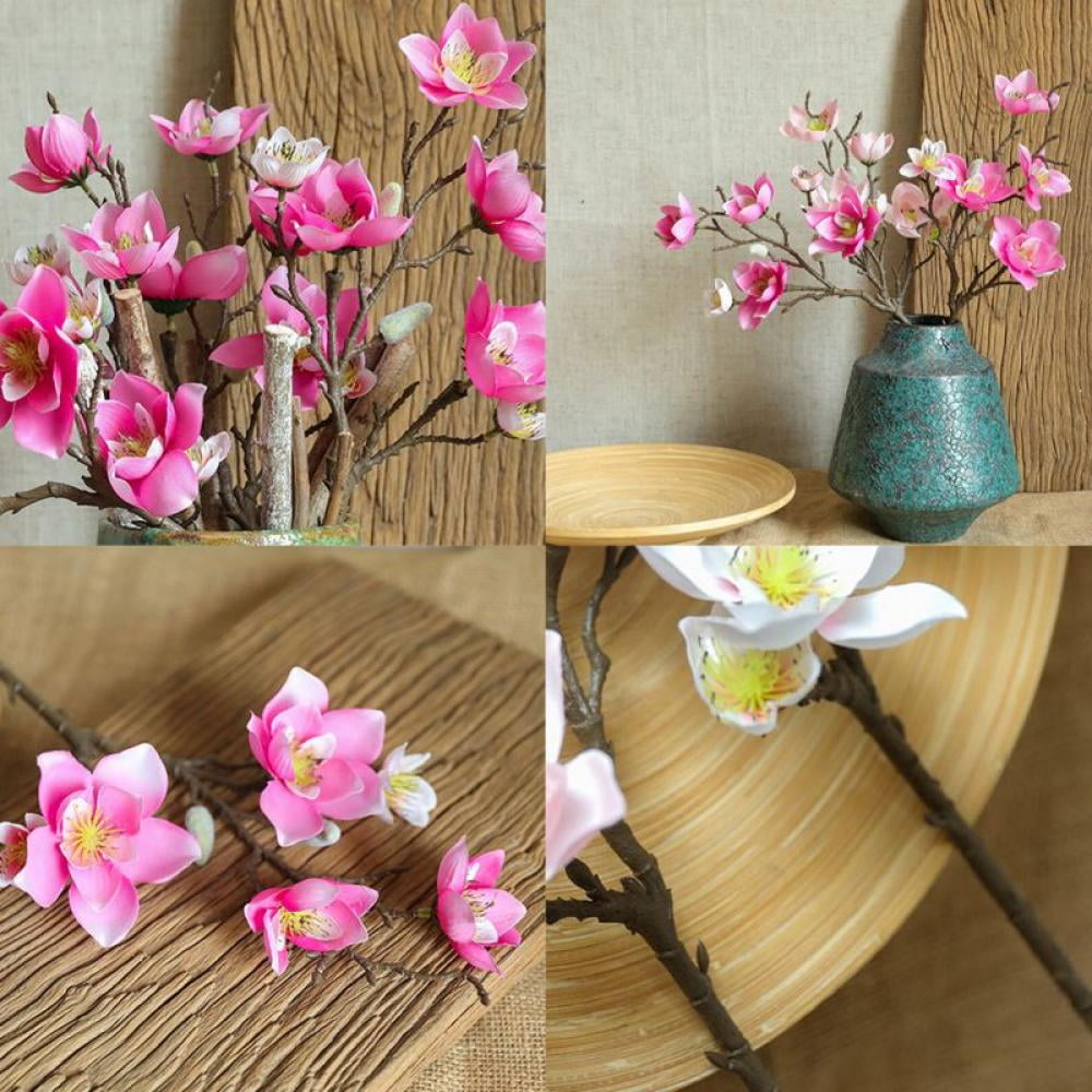 Buy 19 Artificial Magnolia Flowers, DIY Artificial Flower Fake Real