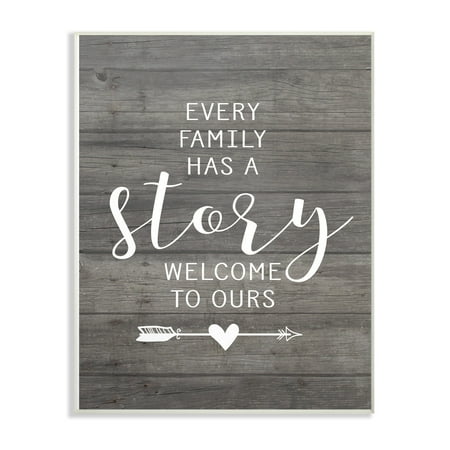 - The Stupell Home Decor Collection Every Family Has A Story Oversized Wall Plaque Art, 13 x 0.5 x 19