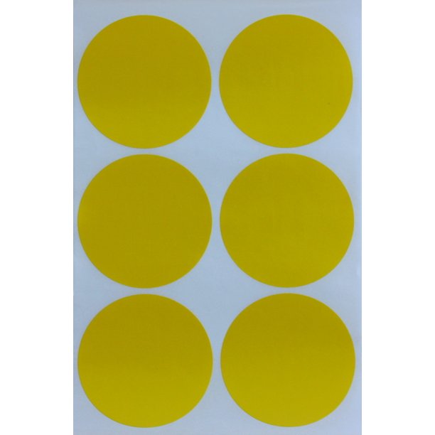Round Dot Stickers 2" inch Yellow Storage Labels for Multipurpose