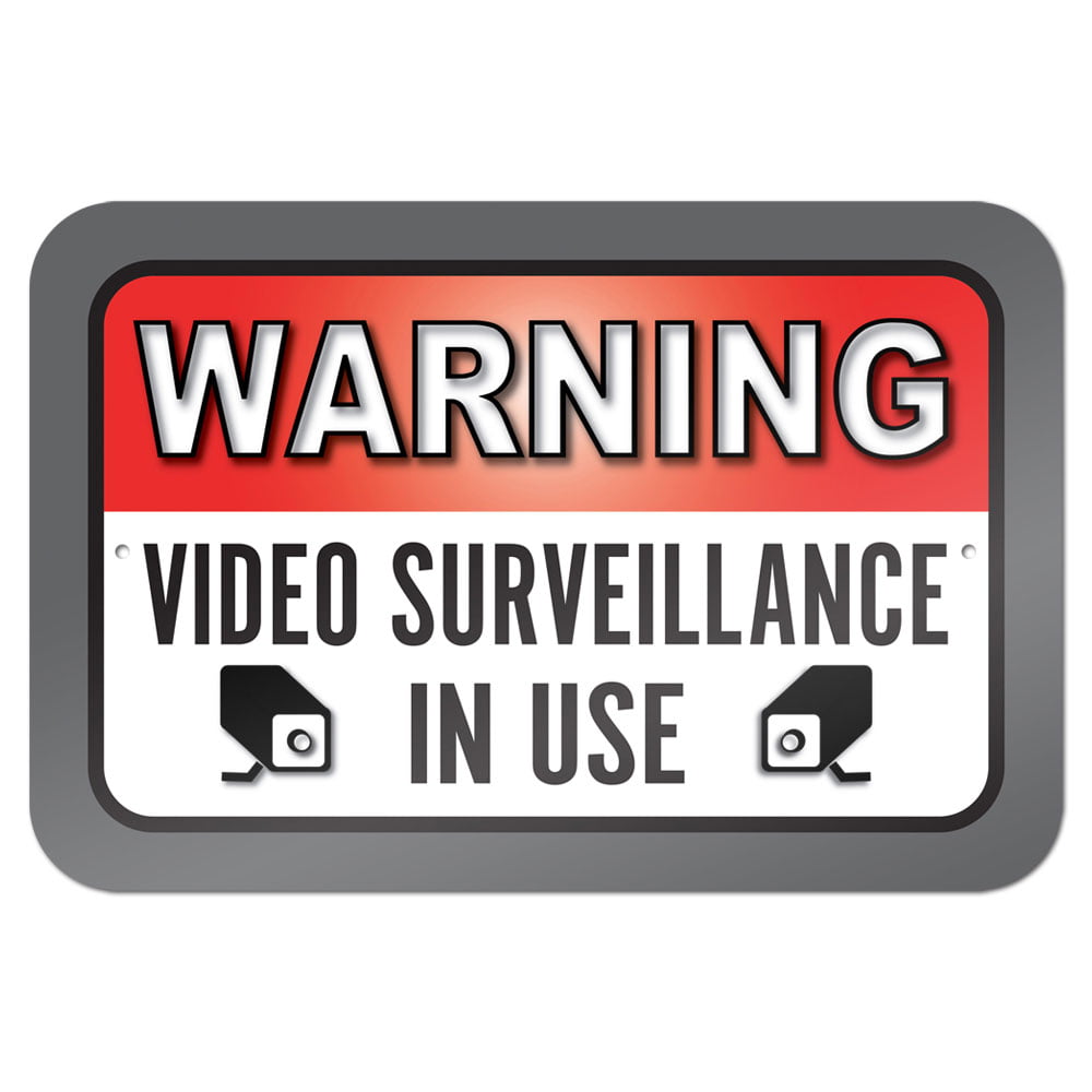 Warning Video And Audio Surveillance In Use 9" x 6" Metal Sign 