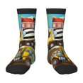 thumbnail image 1 of Kdxio Different Construction Site Vehicles Print Children's Socks for Daily Wear and Sports Use Colorblock Mid-Calf Design Breathable Material, 1 of 5