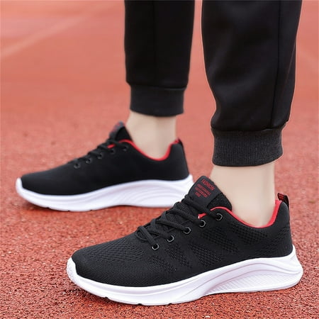 

Ykohkofe Fashion Summer Men Sneakers Mesh Breathable Comfort Flat Lace Up Casual