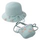 thumbnail image 1 of Conjunto de sombrero y bolso de paja para niñas, sombreros de fiesta de té para niñas, bolsos, gorras de vestir, bolsas, regalo para cumpleaños, verano, viajes en la playa, 1 of 5