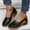 Black, variant on Antqov Slippers for Women, Fashion Flower Women Slip-On Open Toe Wedges Heels Causal Slipper Slides Shoes