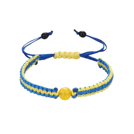 

SSZMDLB Ofertas de verano accesorios de joyería suministros pulsera ucraniana amarilla y azul pulsera de cuerda pulseras de hilo pulsera con cristal natural