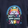 thumbnail image 3 of Paw Patrol - Just A Pup Who Loves Snow - Toddler And Youth Crewneck Fleece Sweatshirt, 3 of 6