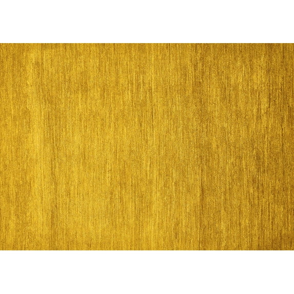 Ahgly Company Indoor Rectangle Abstract Yellow Modern Area Rugs, 3' x 5'