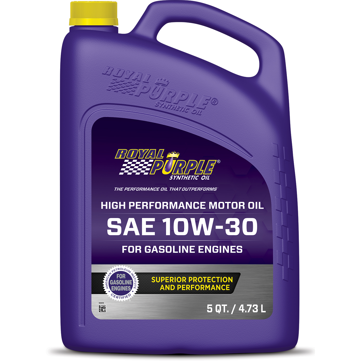 Royal Purple 51130 High Performance Synthetic Motor Oil - 10W-30, 5 Quart Jug
