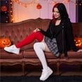 thumbnail image 2 of Lumtrix Mismatched Thigh High Socks for Women Asymmetrical Solid Knee High Stockings Soft Stretchy Socks for Casual Party H One Size, 2 of 6