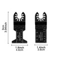 thumbnail image 2 of 2pcs Universel Oscillant en Acier à Haute Teneur en Carbone Outil Multitool Scie Tôle Outil Électrique Accessoire Rugueux Dent, 2 of 7