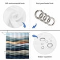 thumbnail image 4 of Xipuska Summer Coastal Shower Curtain - Water Repellent Fabric Shower Curtains Washable, Modern Abstract Watercolor Wave Decorative Polyester Cloth Bathroom Curtains Modern Bath Decor 72"x72", 4 of 6
