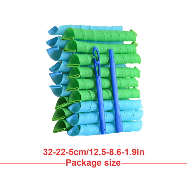 1 Set Hair Roller Long-time Service Powerful Function Useful Helper Curlers Unique Design Hairdressing Curler for Long hair Blue+Green