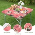 thumbnail image 4 of Pug and Love Heart Square Fitted Tablecloth with Elastic Edge,Square Table Cover,Washable Elastic Table Cover for Home Kitchen Party Decor 34"x34", 4 of 6