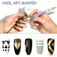 thumbnail image 3 of 12 Colors Nail Art Marker Pens Set, 3D Quick Dry 0.5MM Nail Polish Pens, Nail Markers for Nail Art, DIY Nail Art Markers Graffiti Dotting Pen for Nails Art Design Manicure Nail Decor for Adult Kids, 3 of 7