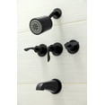 thumbnail image 2 of Kingston Brass KBX8130SVL Serena Three-Handle Tub and Shower Faucet, Matte Black, 2 of 5