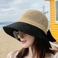 thumbnail image 2 of iHPH7 Summer Hats for Women Summer Hats for Women Beach Floppy Sun Hats for Women Wide Brim Hats for Women Packable Sun Hat, Black M, 2 of 2