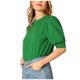 thumbnail image 2 of Fiudx Camisas de Mujer Mujer Moda Sólido Pantalón Corto Casual Manga Puños Estrechos Pulóver Suelto Calle Tops, 2 of 7