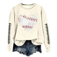 thumbnail image 5 of HUITKMM Chandails d'Automne pour Femmes Chandail à Manches Longues Col Rond Imprimé Football Chandail Décontracté pour Usage Quotidien et Activités Sportives Chemise Athlétique Douce et Confortable, 5 of 5