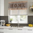 thumbnail image 5 of 2 Pack Valances for Windows, Farmhouse Window Valances for Living Room/Bedroom/Bathroom, Vintage Country Texas Star Plaid Wooden Grain Light Filtering Kitchen Curtain Valance 42"W x18" L, 5 of 9