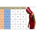 thumbnail image 3 of Chaleco Con Capucha Para Hombre Chaleco Deportivo Transpirable Con Estampado De Letras Sin Mangas XBTCLXEBCO Gris;3XL, 3 of 6