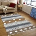 thumbnail image 2 of Casavani Handblock Printed Brown Cotton Carpets Hallway Stair and Kitchen Runner Area Rugs 3x20 feet, 2 of 7