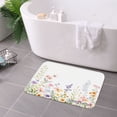 thumbnail image 3 of Spxubz Non Slip Flannel Polyester Kitchen Floor Mat With Floral Design For Bedroom Bathroom Decoration 24x16 inch, 3 of 5