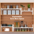 thumbnail image 4 of ZXNYH Cabinet Organizer Shelf Expandable Cabinet Spice Rack Stackable Shelves Adjustable Storage Shelf for Kitchen Pantry Countertop Cupboards Bathroom,White,8.07",2 Packs, 4 of 8